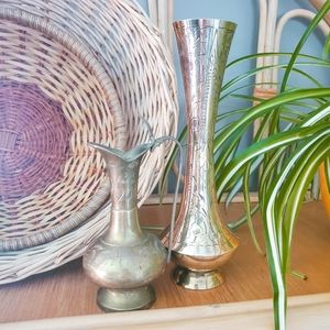Brass vase set